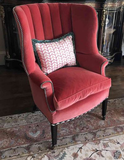 Red Velvet Chair - Libby Lord Design